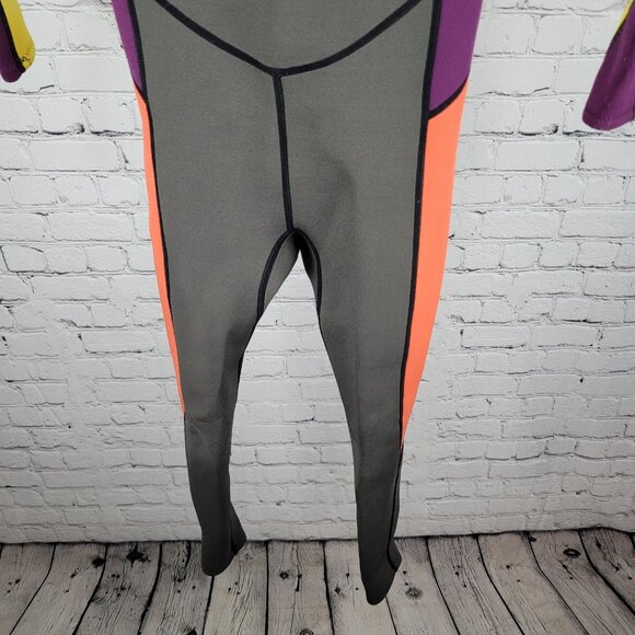 Dive & Sail Multicolor Colorblock Zipped Long Sleeve Wetsuit Kids Size XXL - Picture 5 of 9